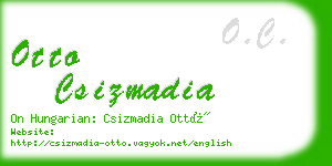 otto csizmadia business card
